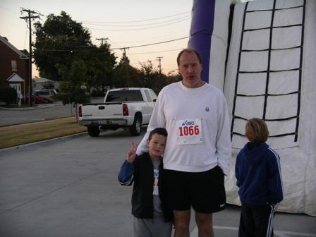 Kevin and Uncle after a race in which he had run the entire race with Kelsi in his arms. . . .that was truly Al.