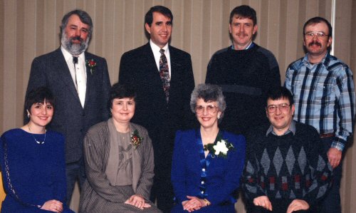 1990? - Clockwise - Lynn, Brian, Keith, Orville, Neil, Evelyn, Beatta, Leann