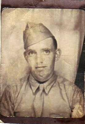 Marvin Eugene (Gene) Carnes, Sr. during Army basic, 1945