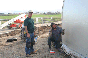 TIM WORING WITH VOLUNTEER WALT AT SOUTHWINDS CHURCH