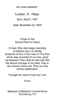 A prayer for our Mom
