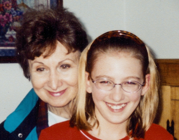 Mom with grandaughter Sara on her 12th birthday 03-10-2001