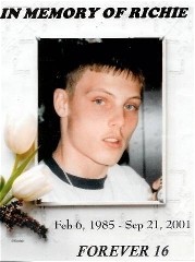 Richie at Xmas 2000