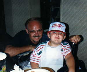 Nick with his Uncle Roy.