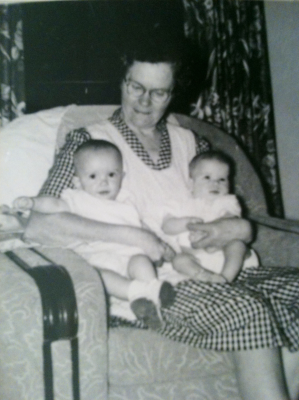 Grandma's got her hands full!