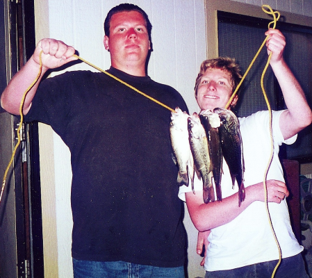 Ricky and Mark (Vickie's Sons) after they went fishing