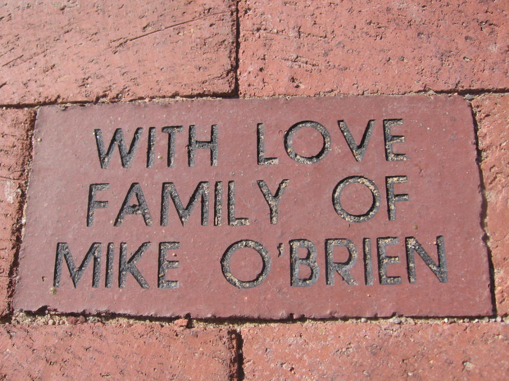 Mike's brick at Hispanic Cultural Center