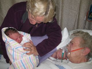 Mum meets her Great Grandson "Jack"