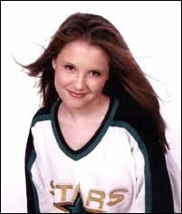 Cierra modeling a Hockey T-Shirt