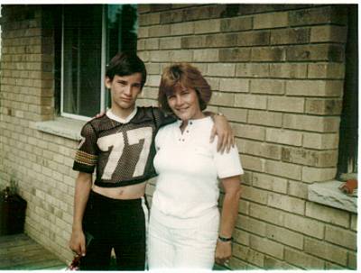 Jason and myself on our front deck .