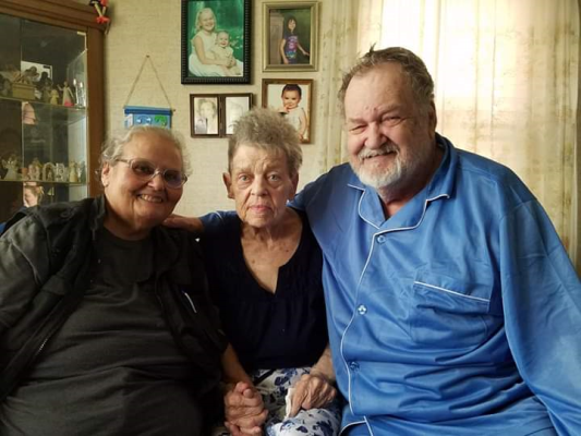 Mom, Dad, Mom's best friend Barb