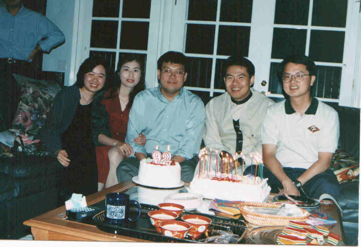 29th birthday, with Hiko and Tom. 1996