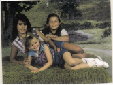 SANDY WITH HER TWO KIDS PAYTON AND TIFFANIE JONES