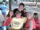 Kathy and her Mom and GrandKids