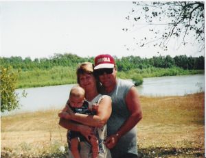 Larry, Moma & Colby at the Brazos River