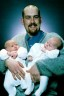 Symon with his new born twins-2000