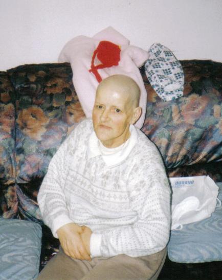 Mum after having treatment, she never let it get her down